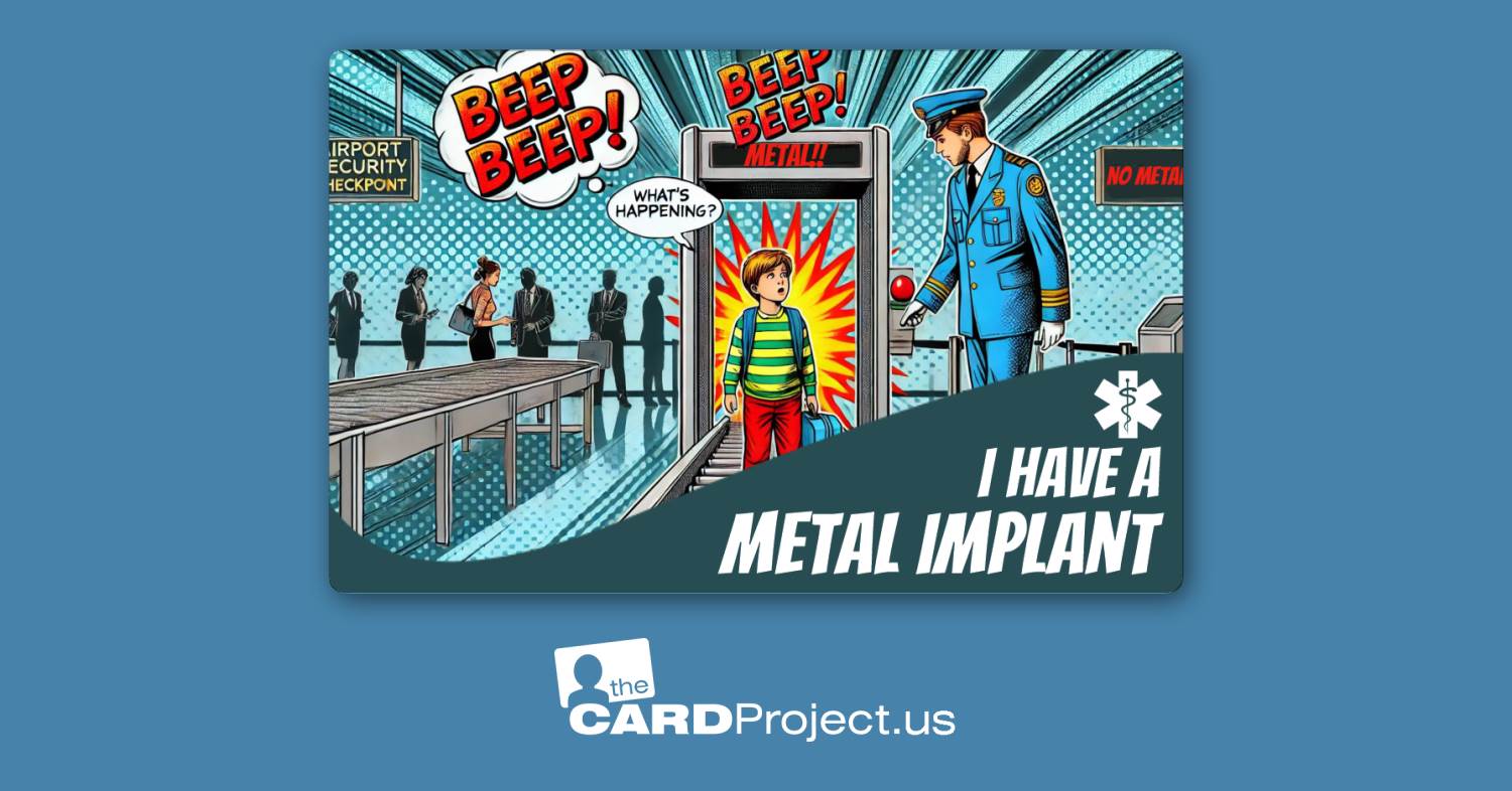 I Have A Metal Implant Card for Children Design 2